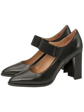 NEW IN BOX Linea Paolo Sanae Classic Black Mary Jane Block Heel Pumps Size 11 M